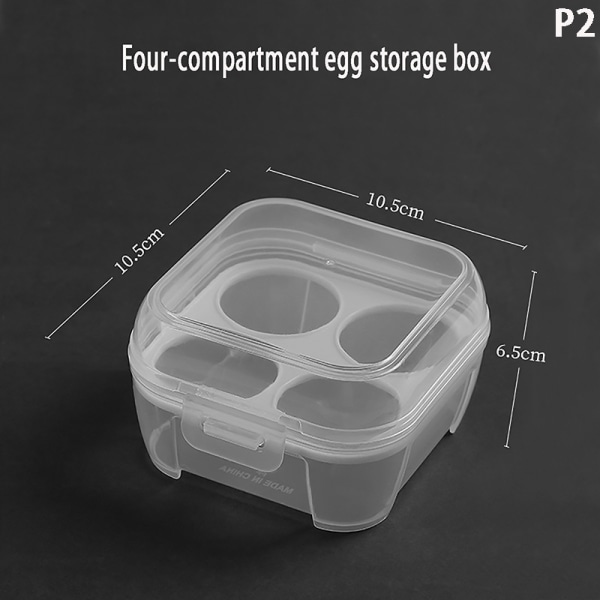 Egg Box 3/4/8 Grids Egg Holder Container For Outdoor Camping Pi 4 squares
