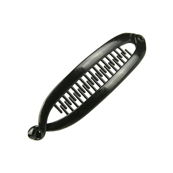 Banan Hårklemmer For Kvinner Jenter Wave Combs Hårnål Flett Cla Black 11cm
