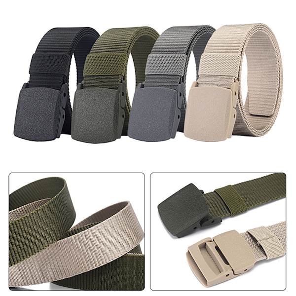 150 cm Mænds Militær Automatisk Spænde Nylon Bælte Udendørs Huntin Gray