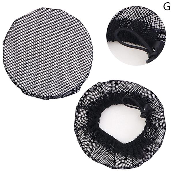 Lille hul sort elastisk mesh Snood hår Net Bun Cover til bold G