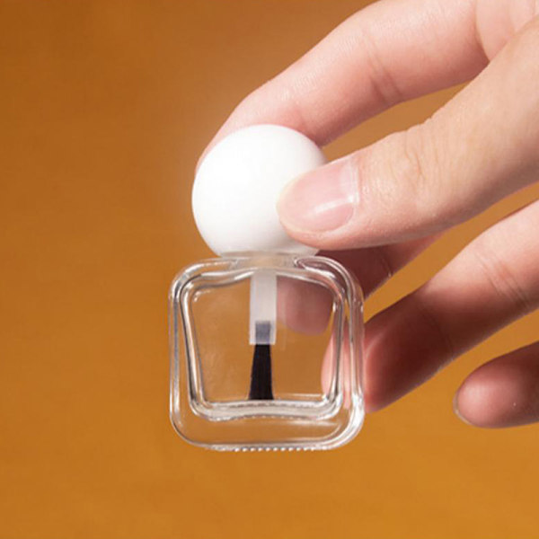 8/10/15 ml tomma nagellacksflaskor med borstlock, påfyllningsbart glas 10ml
