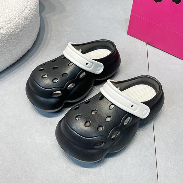 Kesä hengittävä pehmeä liukumaton pohja Kevyt toe-toe Slippe Black 35-36