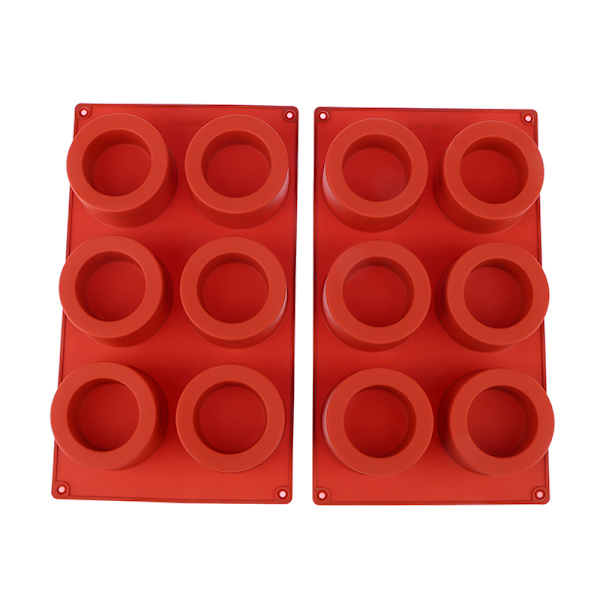 1 stk 6 hulls rund kakeform Kakedekorering silikonform DIY Ca