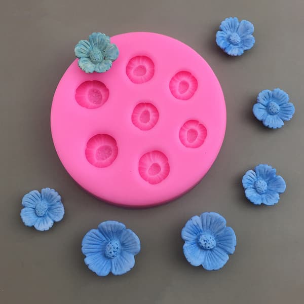 1 stk. Kirsebærblomstferskenblomst Silikonform DIY Kakedekor B A