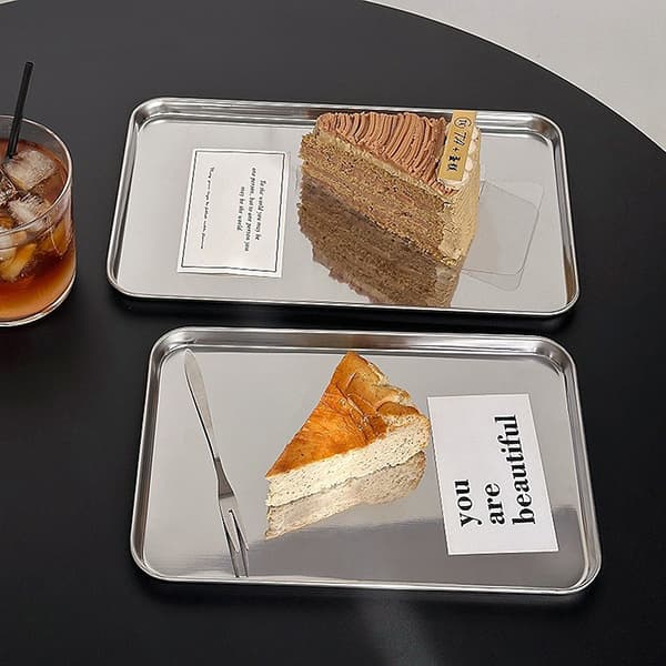 Nordisk rektangulær kaffebar-palloppbevaring i rustfritt stål D 2
