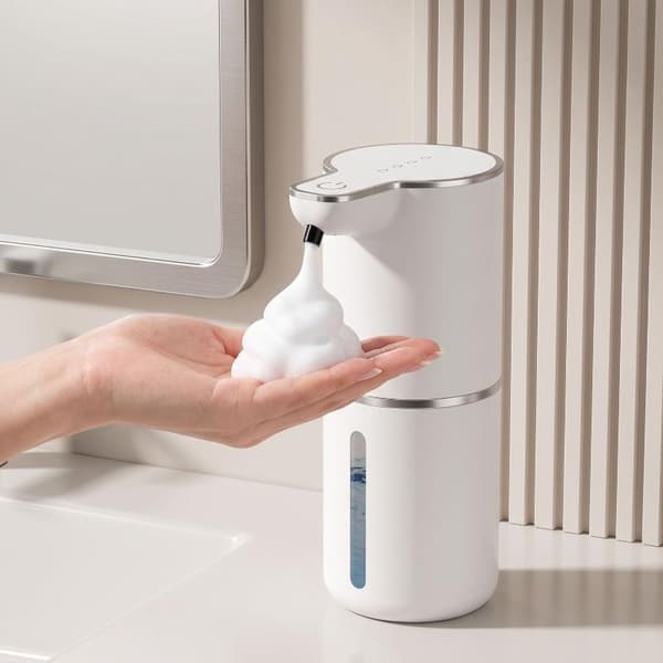 1 stk. intelligent berøringsfri sæbedispenser, vægmonteret automatisk inf White