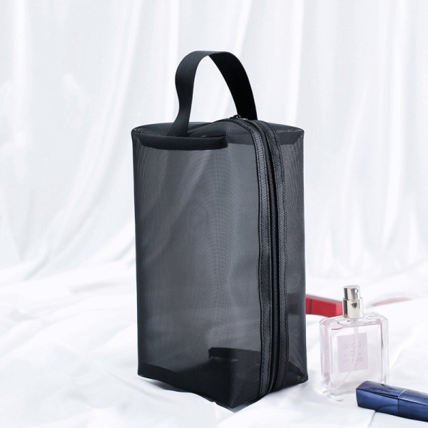 Mesh meikkipussi läpinäkyvä kannettava kosmetiikkasäilytys Travel Li Four-piece