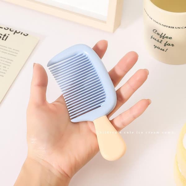 e Mini Hårkam Slitstark Mjuk Plast Med Hängbart Hål Portabel A4