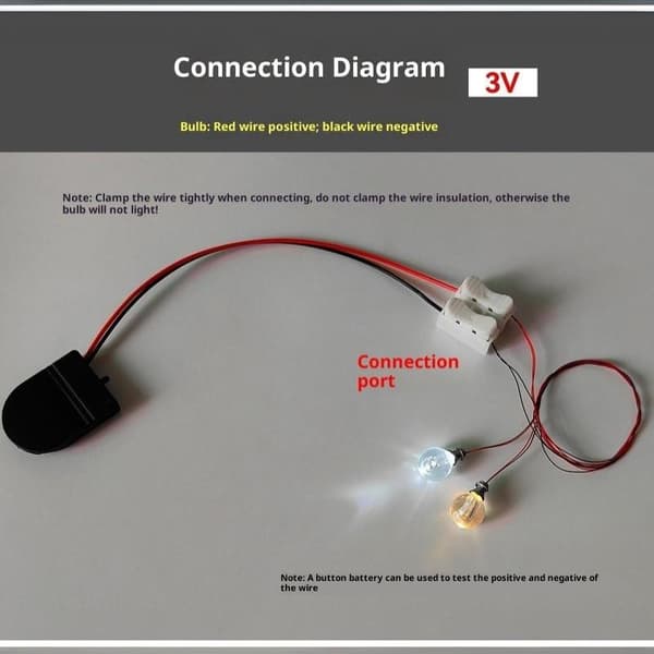 5 stk. 3V miniature LED-lampe modellys til gør-det-selv modelfremstilling/Do 75 white