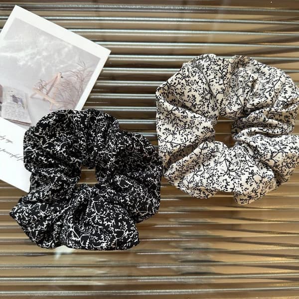 1 st Leopardmönstrad Oversized Scrunchie för kvinnor Elastisk Stor H A6