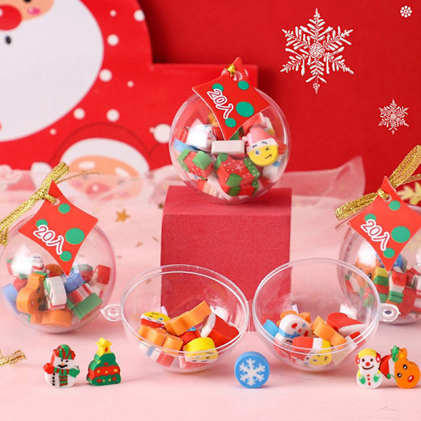 20 stk Min Merry Christmas viskelær for barn Gaver Kawaii Station 20pcs