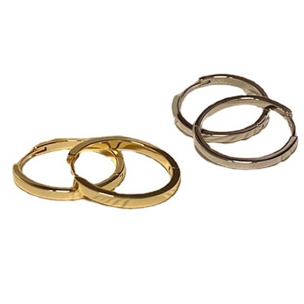 Yksinkertaiset muodikkaat isot pyöreät korvakorut naisille Circle G Gold