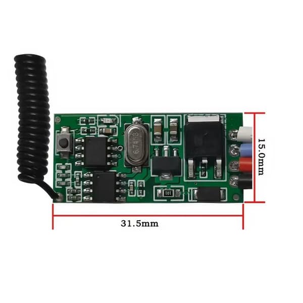 433mhz Trådlös RF Fjärrkontroll 3.6V- 24V 1CH Mini Reläbrytare A3