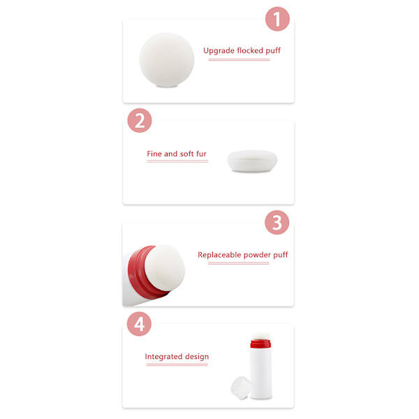 Baby Travel Powder Puff Box Talkkijauhe Puff Bottle Loose Pow