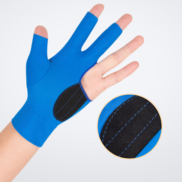 Spandex Snooker Billiard Cue Glove Pool Venstre Hand Åpen Tre Fi Red 1PC Left Hand