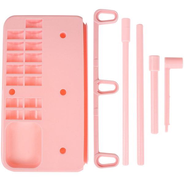 2 stk trådsnelleholderstativer med 6 stk små sytrådsspoler Pink one