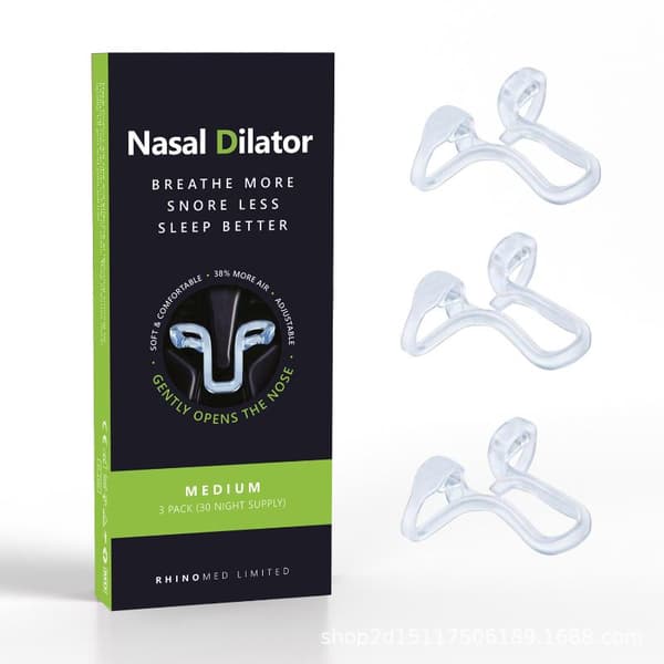 3 storlekar silikon anti-snark näsklämma elastisk näsdilator F Green