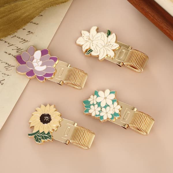 Blomstertema metalpenneclips A2