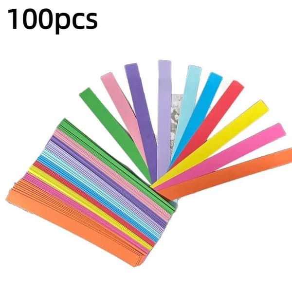 100 stk/sett Fargerike Papirkjeder Girlanderstrimler Med Dobbel Side A3