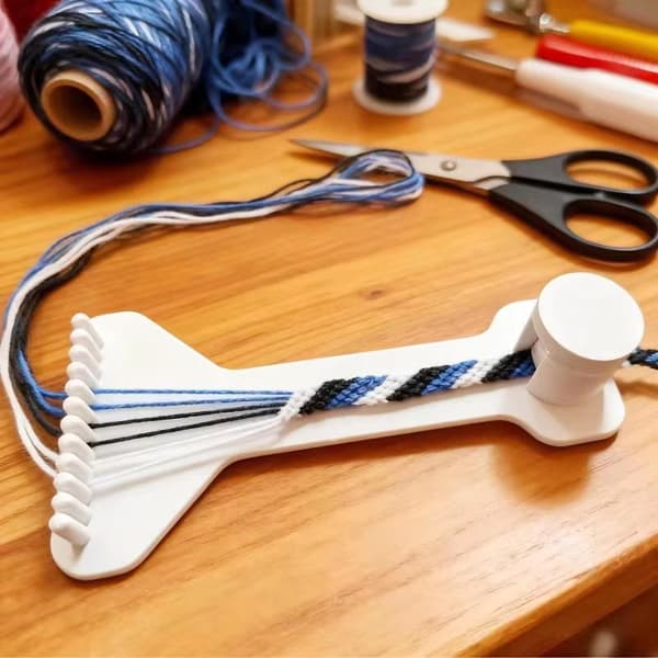 DIY Armbåndsfremstilling Væveværktøj Håndværkssæt Mini Justerbar Plas White