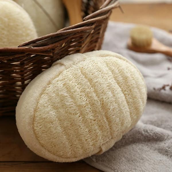 Oval Naturlig Luffa Loofah Pad