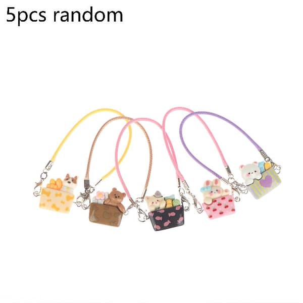 5/10 st Mini Docka Husdjursväska Dockor Hals Tillbehör Docka 5pcs random