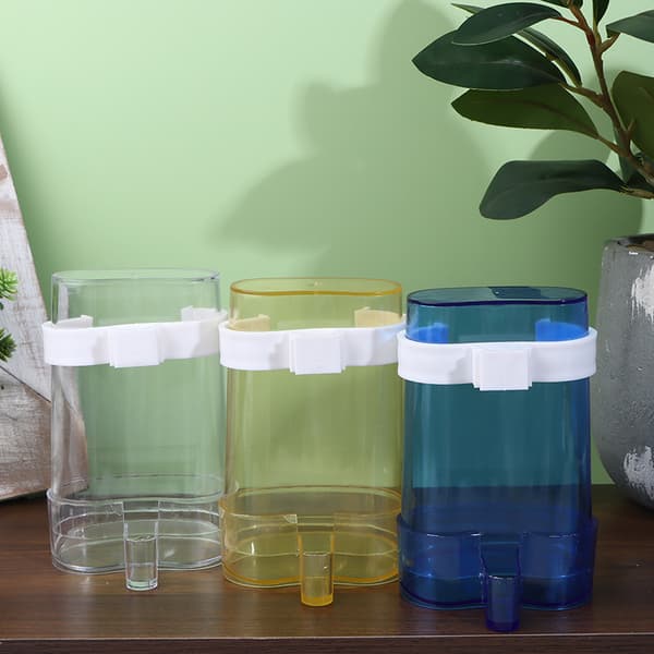 Fuglevandsdispenser Automatisk Fuglefoder Papegøje Cana Yellow YL 2PCS
