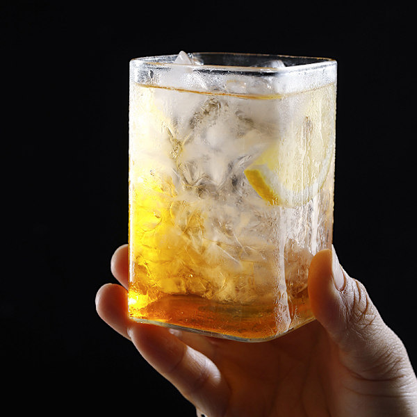 Fyrkantig glas transparent drickskopp kaffe mjölk tekopp Resta 500ml
