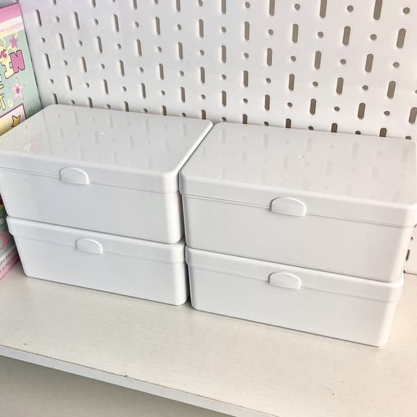 Transparent bomullspinnar förvaringslåda sminkorganisatör Multi White
