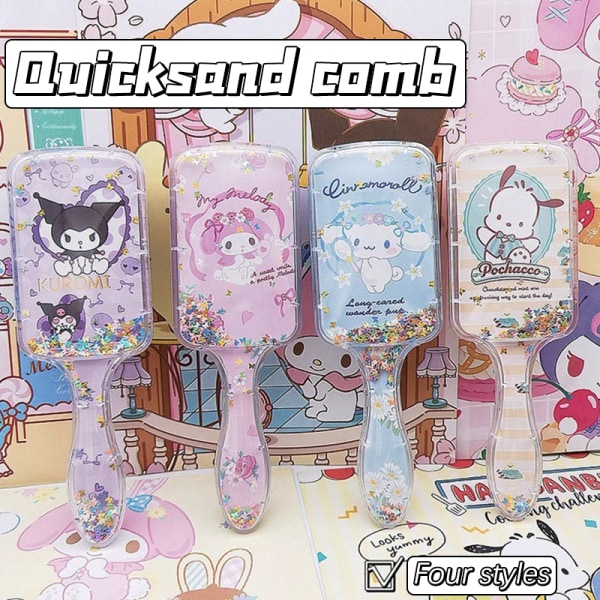 Tegnefilm Sanrio Air Cushion Comb Kuromi Cinnamoroll MyMelody Ani A3