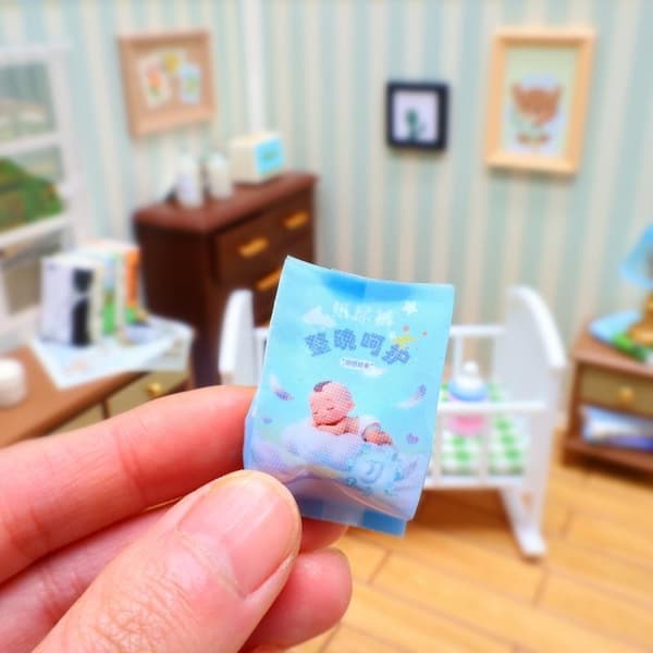 1 stk. e Miniature Scene Legetøj Dukkehus Mini Mælkepulver Ble M Pink