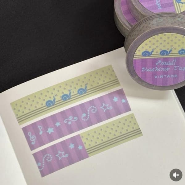 e Snail Musikalske Noder Dekorativ Masking Tape Håndkonto Deco A3