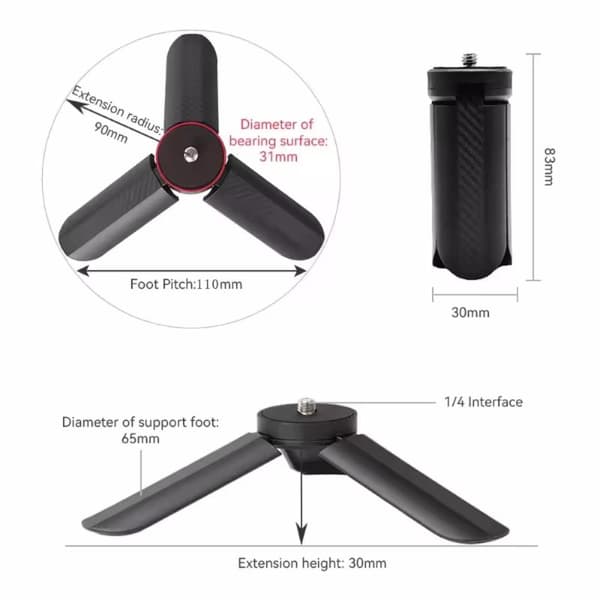Mini stativ for Pocket 2 3 Action 5 4 kamera Insta360 for Osmo