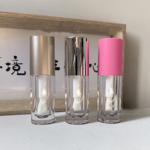 6 ml mini lipgloss-tuber med stav, tom reiseflaske, påfyllbar Silver
