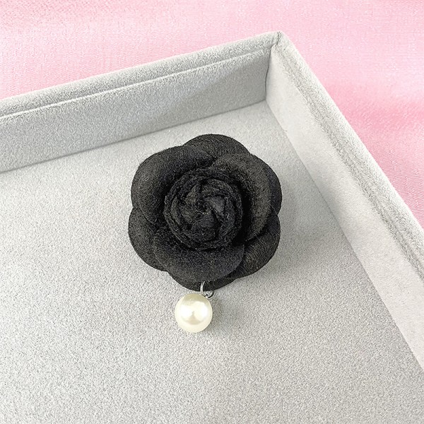Elegant Luksus Stof Camellia Brocher Flower Badge Pin Vintag Pink