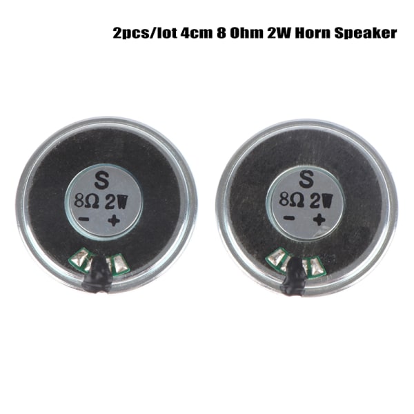 2st 2W 8 Ohm Högtalare Iron Shell Inre Magnetic Ultra-tunn Hor