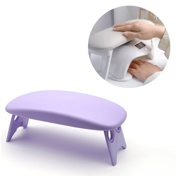 Nail art PU-läder Mjuk lätt manikyr Handstöd Light gray