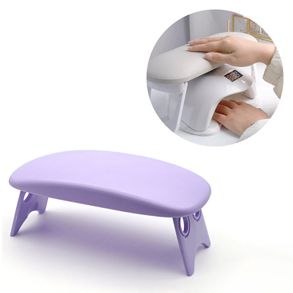 Nail art PU-läder Mjuk lätt manikyr Handstöd Purple