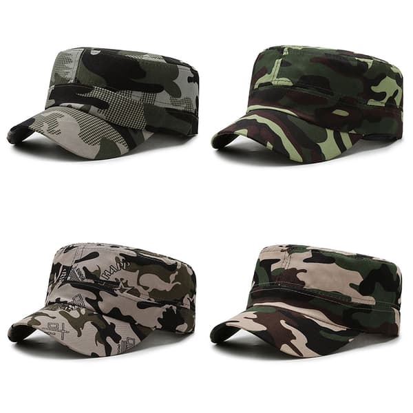 Kamouflage Baseball Cap Hatt Män Kvinnor Taktisk Flat Cap Hat Out A6