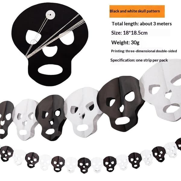 3 meter Halloween hengende girlander vimpel flaggermus gresskar spøkelser spi A2