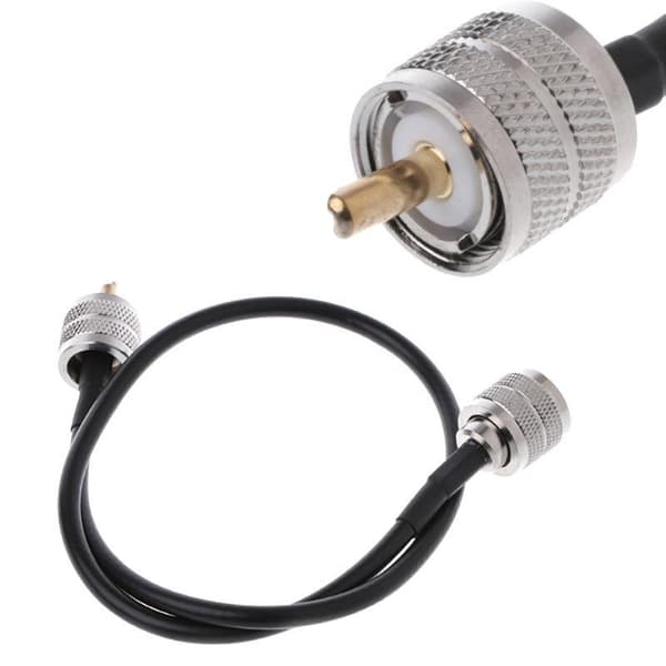 RF koaksialkabel UHF PL259 han til han stik RG58 pigtail A5