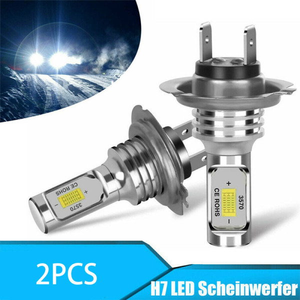 2ST H7 LED Bil Eftermonterade glödlampor DRL H4 strålkastare