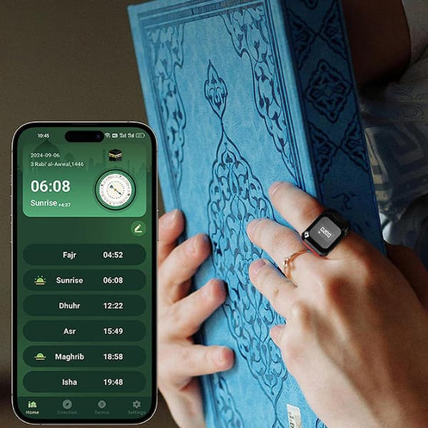 Bluetooth Digital Ring Finger Counter med OLED-skjerm Stille 22mm