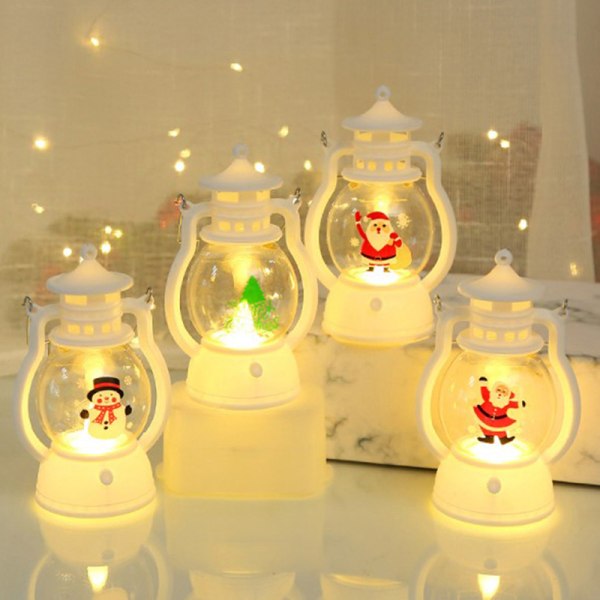 Jul LED-lys Mini-lanterne dekorativt til jul nyttår E