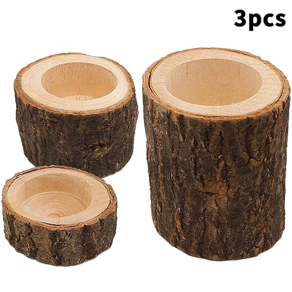 3st Ljusstake i Nordisk Stil i Trä A