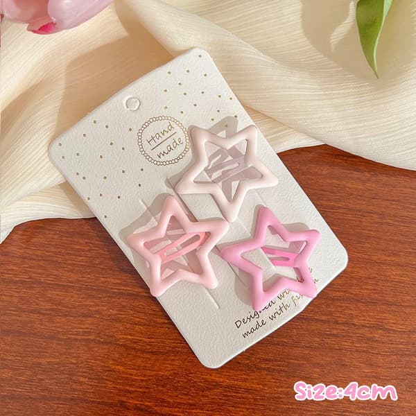 3 stk/sæt Hårnåle Til Damer Piger Star BB Hårspænder Pin Mini n A1