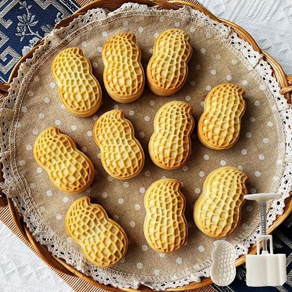 30g 50g 75g Mini Jordnøddeformet Månekageform Cookie ter Ramme B 50g
