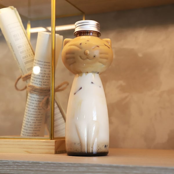 Hemmagjorda juiceflaskor kattdesign dryckesflaska transparent J 6