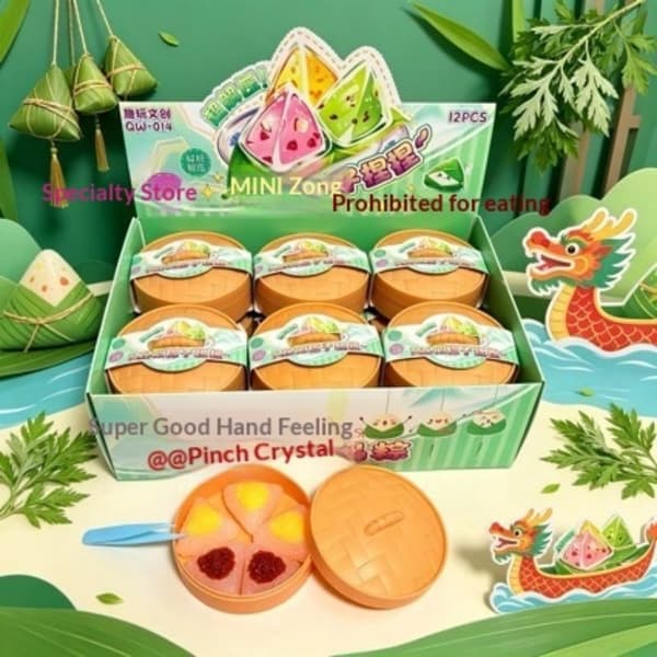 2026 Heta färgglada simulerade Zongzi Squishes Stressbollar Fidget