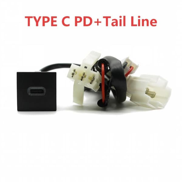NY Rød LED Bil USB-lader PD Hurtiglading Telefonladeadapter A3